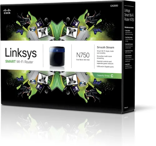 Miniatura 8 de Linksys Router inalámbrico de doble banda Wi-Fi N750 con puertos Gigabit y USB, aplicación Wi-Fi inteligente habilitada para controlar su red desde