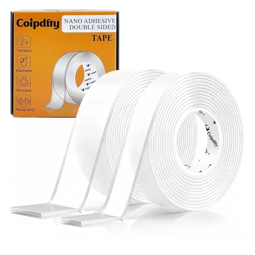 Miniatura 9 de Cinta adhesiva de doble cara para paredes, soporte de cinta extraíble para pósteres, cinta adhesiva resistente para colgar en la pared, cinta 4