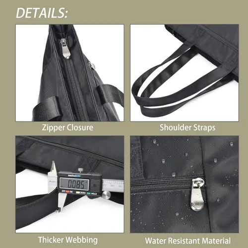 Miniatura 79 de CLOUDMUSIC Bolsa de hombro para enfermeras, profesores, trabajo, gimnasio, viajes, playa, mujeres, con gran capacidad, impermeable