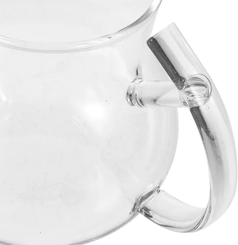 Miniatura 5 de Alipis Jarra de leche de vidrio grueso resistente al calor, taza transparente de 12 onzas para cocina, té, café, 4.72 x 3.54 x 3.34 pulgadas