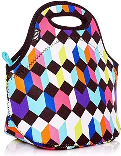 Miniatura 10 de BUILT Gourmet Getaway Bolsa Tote de Almuerzo de Neopreno Suave - Ligera, Aislada y Reutilizable, Talla Única, Big Dot Negro y Blanco