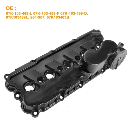 Miniatura 6 de Cubierta de válvula de motor compatible con Volkswagen Jetta Beetle Golf Passat Rabbit SportWagen 2.5L 5 cilindros sustituye a la parte 07K103469L