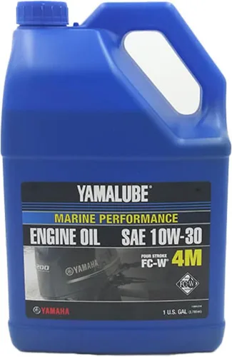 Aceite Marino Yamalube de Yamaha LUB-10W30-FC-04 10W30 NMMA FCW, (Bajo contenido de fósforo), Galón LUB10W30FC04, Fabricado por Yamaha