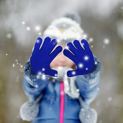 Miniatura 5 de ONESING 3-24 pares de guantes de punto para niños, guantes de invierno blancos para niños, guantes de dedo para niños para niñas