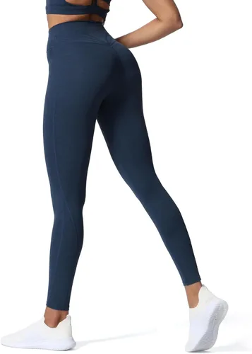 Miniatura 21 de Aoxjox Leggings de entrenamiento de cintura alta para mujer, pantalones de yoga Trinity, 26.5 pulgadas Negro