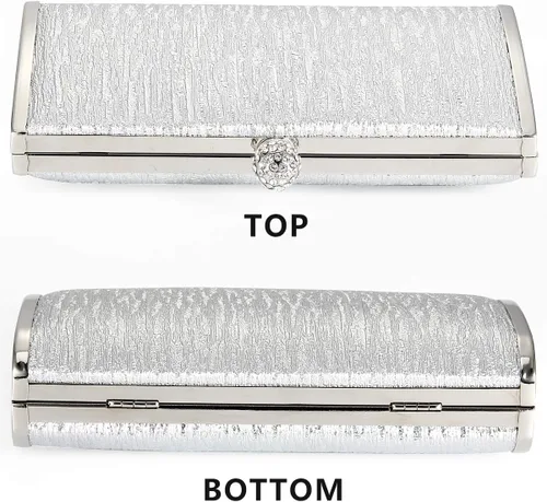 Miniatura 4 de Bolso de mano de noche para mujer, marco de metal, bolso de noche, bolso de noche, bolso de mano, boda, graduación, fiesta, cóctel, embragues