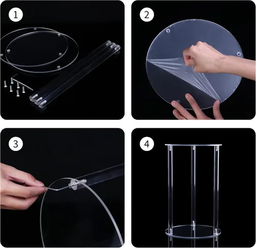 Miniatura 4 de YourGift Soporte para plantas de interior y exterior, soporte acrílico para plantas de interior, estante resistente para macetas, estante