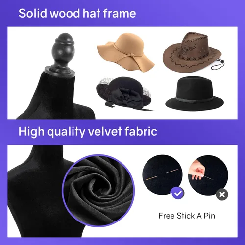 Miniatura 4 de Maniquí femenino, forma de vestido ajustable de altura de 50 a 63 pulgadas, maniquí de torso con trípode de madera para coser ropa, exhibición