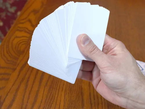 Miniatura 3 de Regal Games 52 cartas de juego en blanco para escribir, baraja de cartas en blanco personalizada, (2.5 x 3.5 pulgadas), tamaño de póquer blanco