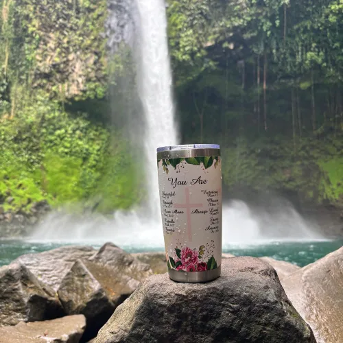 Miniatura 5 de Taza aislada de acero inoxidable inspiradora con tapa y pajita, taza de viaje espiritual, regalo basado en la fe, botella de agua motivacional