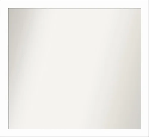 Miniatura 300 de Amanti Art Espejo de baño blanco para sobre el fregadero, 24 x 24 pulgadas, hecho a medida, espejo de tocador cuadrado blanco estrecho, marco
