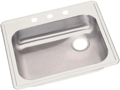 Miniatura 14 de Elkay GE12521 Dayton Fregadero de cocina empotrable de una sola cubeta de acero inoxidable de 25" - 1 orificio para grifo