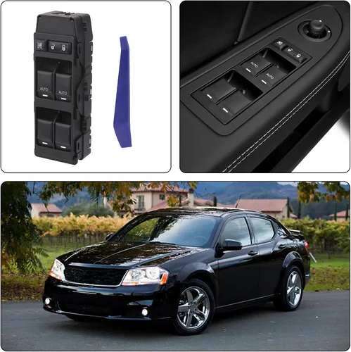 Miniatura 7 de Obaee Interruptor eléctrico de ventana compatible con Jeep Commander/Grand Cherokee 2006-2010, Chrysler Aspen/Chrysler 200/300/Sebring, Dodge