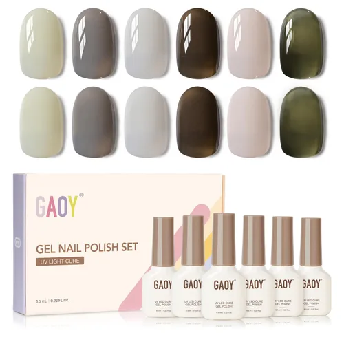 Miniatura 15 de GAOY Berry Collection - Esmalte de uñas en gel, color rosa intenso, borgoña, rojo, cereza y magenta, kit de esmalte de uñas para manicura de salón