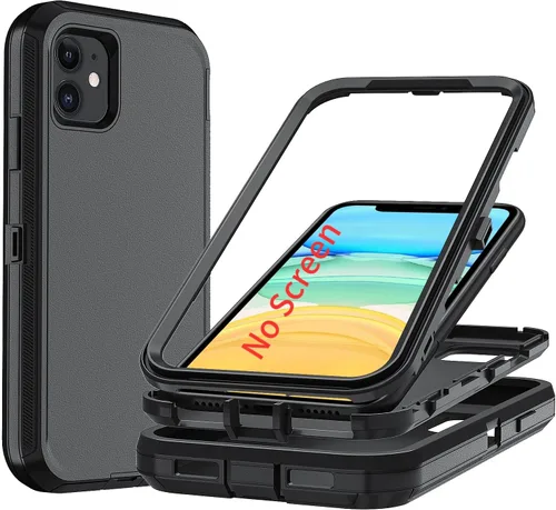 Miniatura 43 de Funda para iPhone X/i Phone Xs, 3 capas duradera funda de teléfono resistente protección para teléfono, a prueba de golpes a prueba de caídas a Negro