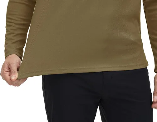 Miniatura 21 de Rdruko Polo para hombre con bolsillo de manga larga de secado rápido para golf al aire libre con cuello