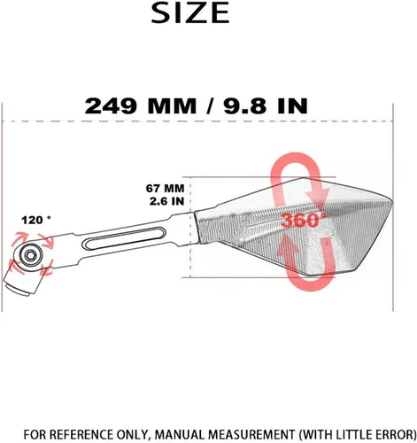 Miniatura 2 de Accesorios CNC motocicleta retrovisor retrovisor espejo retrovisor lateral para Yamaha XP500 XP530 XT660/X/R/Z 04-17 YBR 125 para Suzuki GSXR 600