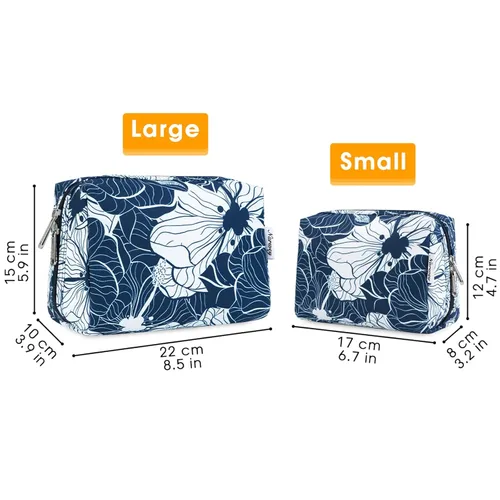 Miniatura 5 de Narwey Bolsa de Maquillaje Bonita de Viaje Bolsa de Cosméticos Organizadora Bolsa de Aseo Bolsas de Maquillaje con Compartimentos para Mujeres Niñas