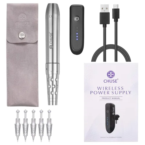 Miniatura 5 de CHUSE C18 Maquillaje Permanente Inalámbrico PMU Tatuaje Microblading Máquina Kit Suministros para Cejas Eyeliner Labios
