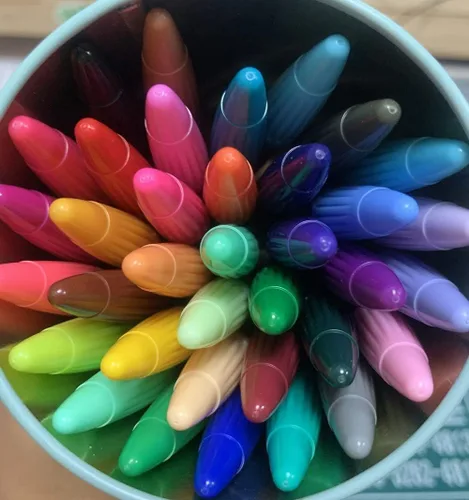 Miniatura 6 de MONAMI Plus Pen 3000 bolígrafos de punta de fieltro, punta fina (0.016 in), para colorear, dibujar/diario, colores surtidos, paquete de 24