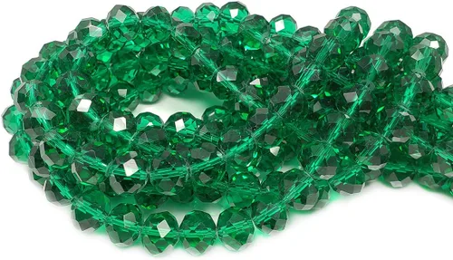 Miniatura 74 de Cuentas de vidrio Rondelle de 0.079 in para hacer joyas, cuentas espaciadoras de Briolette Crytal facetadas para pulseras, collares, aretes