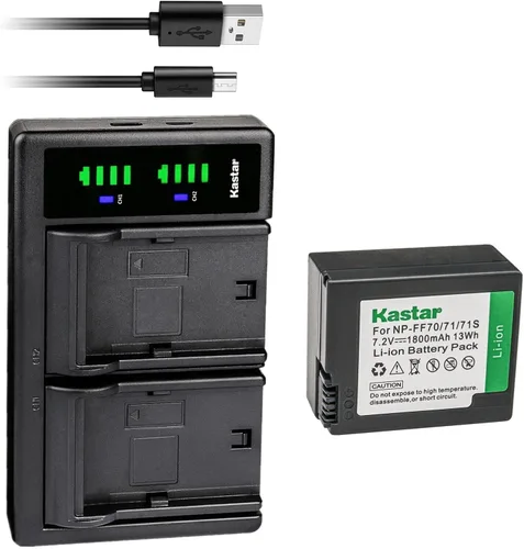 Miniatura 8 de Kastar NP-FF70 LTD2 - Cargador de batería USB compatible con Sony DCR-IP200K, DCR-IP210, DCR-IP210E, DCR-IP220, DCR-IP220E, DCR-IP220K, DCR-IP45