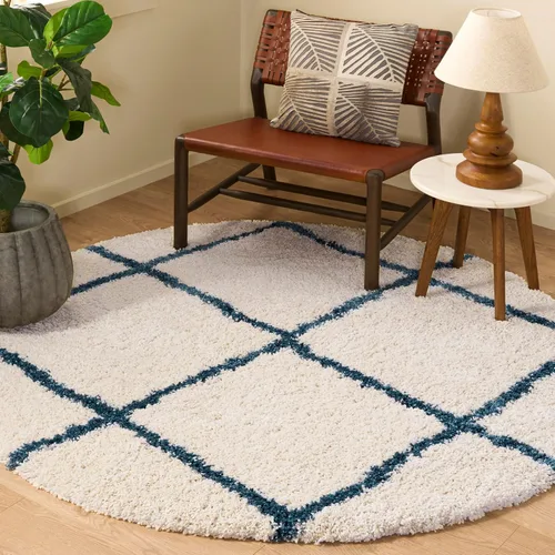 Miniatura 61 de SAFAVIEH Hudson Shag Collection - Alfombra decorativa de 2 x 3 pies, color beige y marfil, diseño moderno de enrejado, no desprende pelusa