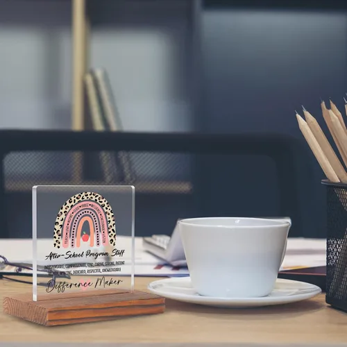 Miniatura 3 de Letrero decorativo de escritorio transparente para después de la escuela, regalo de agradecimiento para mujeres y hombres, regalos de agradecimiento
