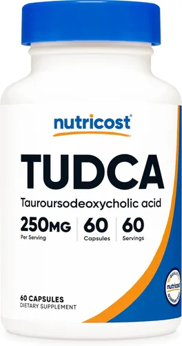 Miniatura 6 de Nutricost Tudca 250 mg, 30 cápsulas (ácido taursodesoxicólico) - Sin gluten, sin OMG
