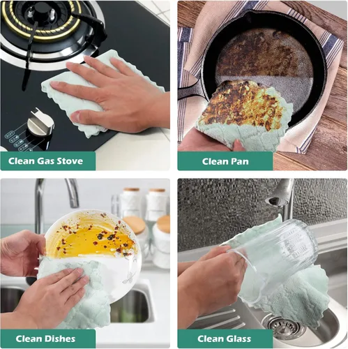 Miniatura 3 de UMANI Paquete de 12 Paños de Cocina para Platos, Toallas para Platos Ultra Suaves Absorbentes de Secado Rápido, Paño de Limpieza de Microfibra