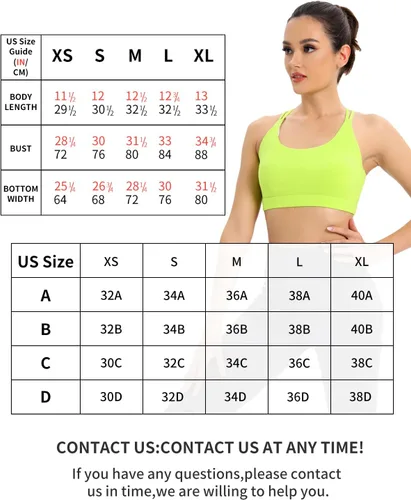 Miniatura 7 de RUNNING GIRL Sujetadores deportivos para mujer, brasier deportivo acolchado, camiseta sin mangas, sexy, espalda cruzada, de alto impacto