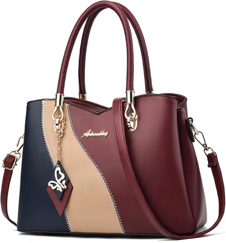 Miniatura 15 de Bolsos y carteras para mujer de DAINAOTM, bolsos estilo tote de cuero PU, cartera de señora con asa superior, bolso cruzado, bolso de hombro PU