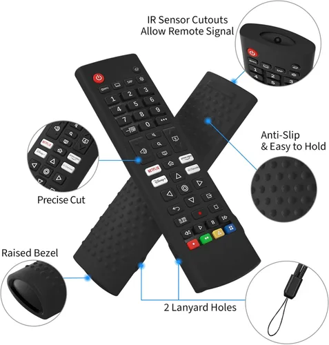 Miniatura 2 de Funda protectora de silicona Hi Color para mando a distancia de LG TV AKB75095307 AKB75375604 AKB74915305. Funda protectora de silicona para LG Negro