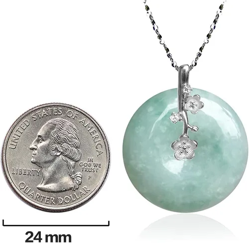Miniatura 2 de Dahlia Eternal Circle Jade Necklace, Real Grade A Certified Burma Jadeite for Inner Peace