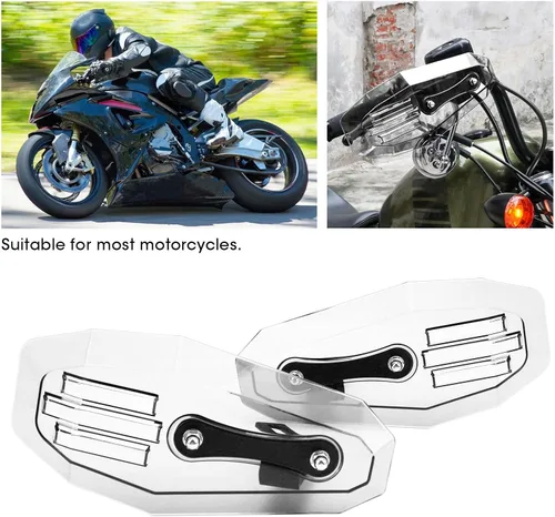 Miniatura 2 de KIMISS Protectores de mano para motocicleta, 2 unidades de protectores de mano para motocicleta, protector de cepillo de mano, barra protectora