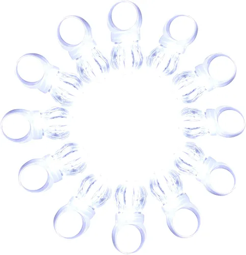 Miniatura 9 de Anillos con luz LED, anillos blancos para cumpleaños, despedida de soltera, despedida de soltera, regalos de fiesta de Gatsby, estuche transparente