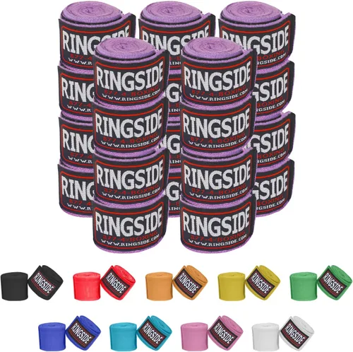 Miniatura 24 de Ringside Mexican Style Boxing Hand Wraps (Pairs) - 180" Semi-Elastic Cotton Blend Wrist Support with Thumb Loop for MMA, Muay Thai, Kickboxing