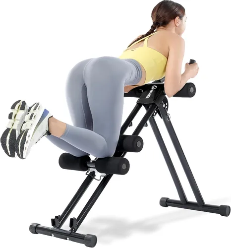 Ab Machine Abdominal Entrenamiento de estómago: Máquina de entrenamiento de abdominales ajustable Ab Cruncher Equipo de entrenamiento de fuerza