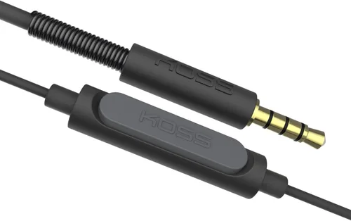 Miniatura 3 de Koss Porta Pro con micrófono y auriculares remotos en la oreja, micrófono en línea y control remoto táctil, cable con enchufe de 0.138 in