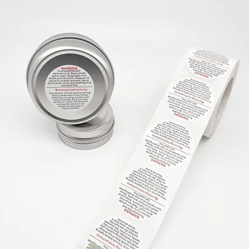 Miniatura 4 de 1000 etiquetas de advertencia de velas, calcomanías de tarro de 1.5 pulgadas, calcomanías de seguridad para tarros de velas y latas de bricolaje