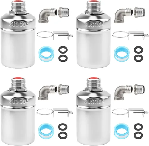 Miniatura 11 de 2 Pack Water Float Valve,1/2" to 3/4'' 1'' 304 Stainless Steel Fully Automatic Water Level Controller Float Valve