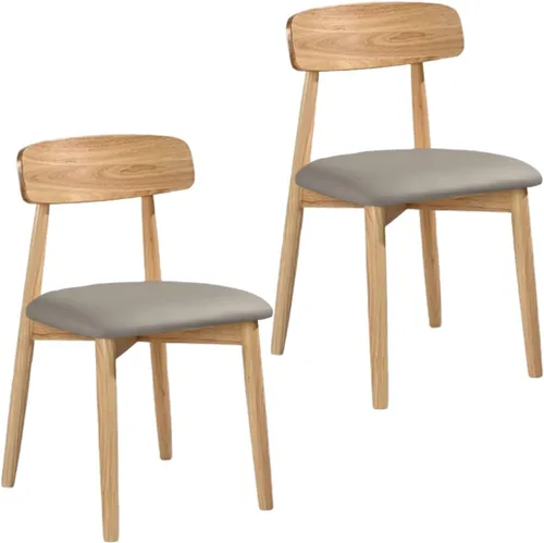 Miniatura 20 de YVYKFZD Solid Wood Dining Chairs, Armless Dining Room Chair Set, Leather Upholstered Kitchen Chairs, Comfy Side Chair with Curved Back, for