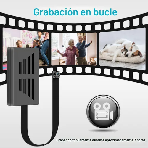 Miniatura 3 de Mini cámaras de video de 64 GB 1080P grabadora de video portátil para niñera con detección de movimiento cámaras de seguridad para seguridad al aire