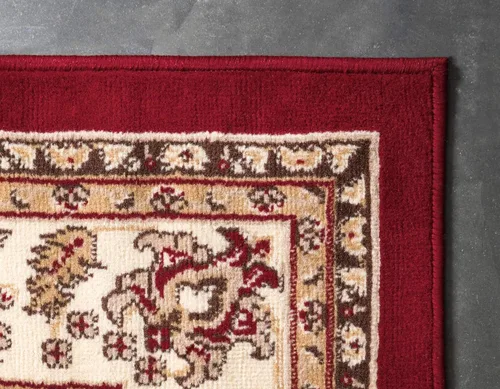 Miniatura 339 de Unique Loom Colección Sialk Hill - Alfombra de área Washington (3 pies 3 pulgadas x 5 pies 3 pulgadas, rectángulo, burdeos/crema)