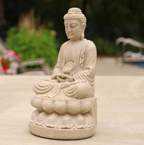 Miniatura 2 de DharmaObejcts - Estatua de Buda meditando armonía de paz - 9 pulgadas de alto