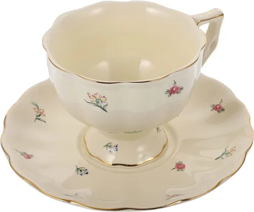 Taza de té, tazas de café, taza de café, 1 juego de tazas de té y platillos de porcelana, tazas de té de porcelana de estilo europeo con platillo,
