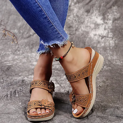 Miniatura 5 de Sandalias ortopédicas para mujer, con soporte de arco, cómodas sandalias ortopédicas para caminar, cómodas sandalias de cuña antideslizantes