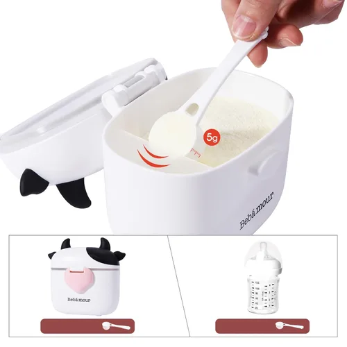 Miniatura 4 de Bebamour Dosificador de Fórmula para Bebés Para Llevar, Contenedor de Fórmula para Viajar, Porta Fórmula para Viajes, Contenedor para Almacenar