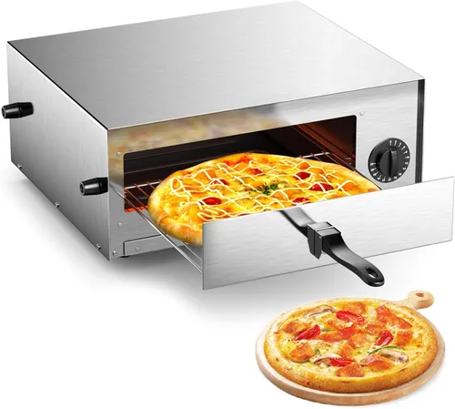 Goplus Horno eléctrico de la pizza del acero inoxidable del horno de la pizza para el uso comercial de la cocina, horno de