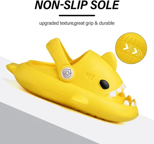 Miniatura 3 de Sandalias de tiburón para niños, pantuflas de tiburón para niños y niñas, sandalias de almohada con suela gruesa, suaves y antideslizantes